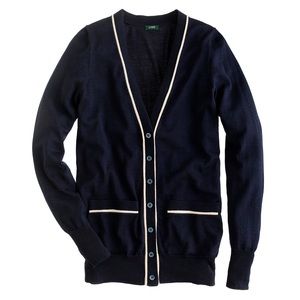 J.Crew Tipped Merino Cardigan Size S